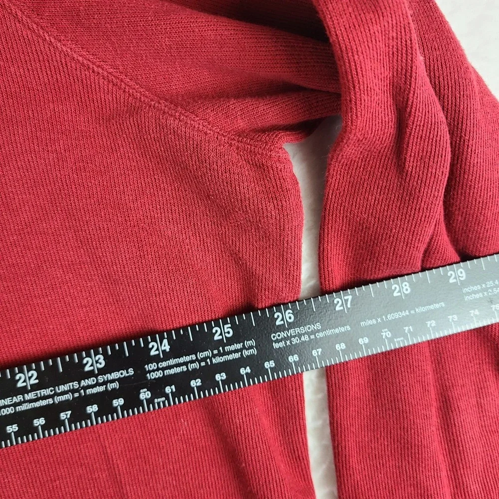 Polo Ralph Lauren Sweater Mens XL Red Estate Rib Quarter Zip‎ Sweatshirt *